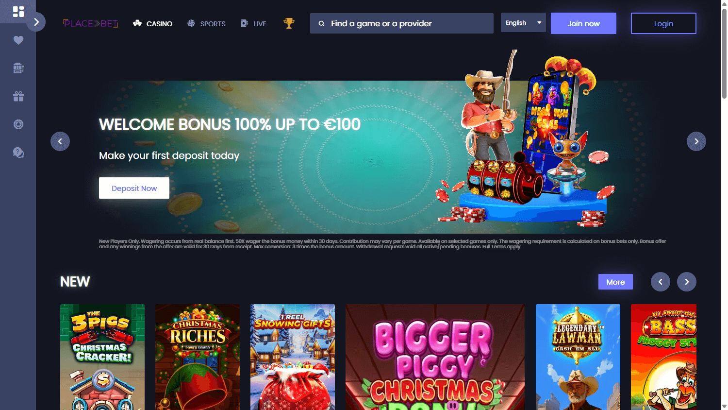 placebet_casino_homepage_desktop
