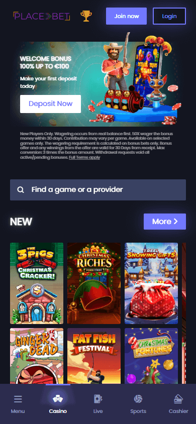 placebet_casino_homepage_mobile