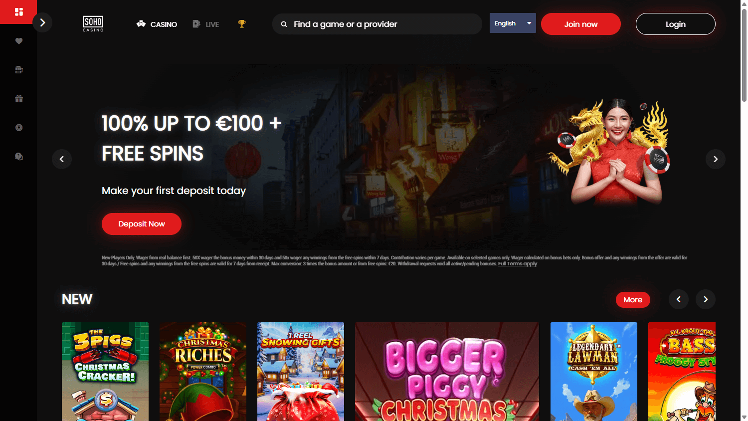 SohoCasino_homepage_desktop