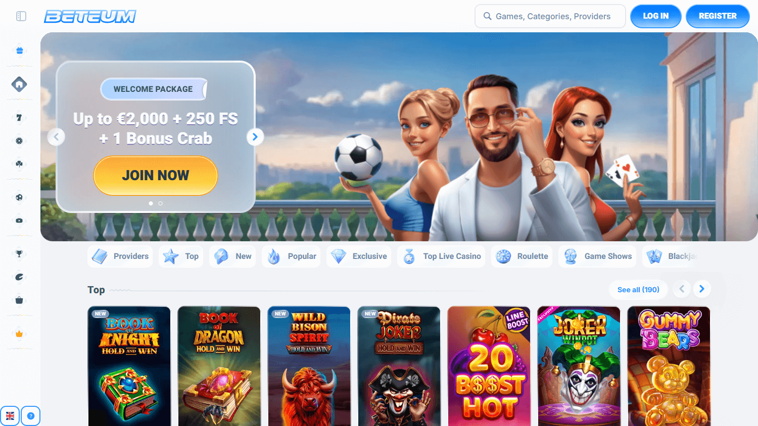 beteum_casino_homepage_desktop