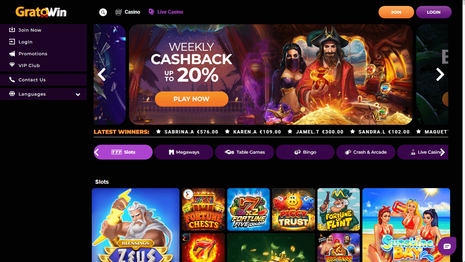 GratoWin_Casino_game_gallery_desktop