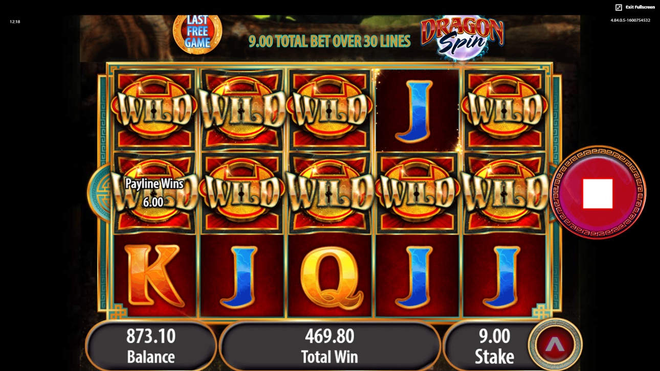 Dragon Spin & Persisting Wilds bonus feature