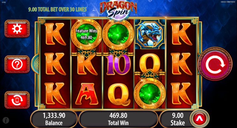 Dragon Spin free spins big win