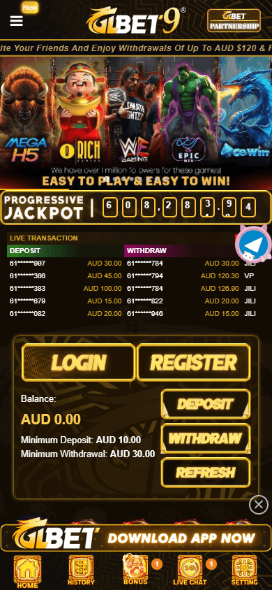 glbet9_casino_homepage_mobile