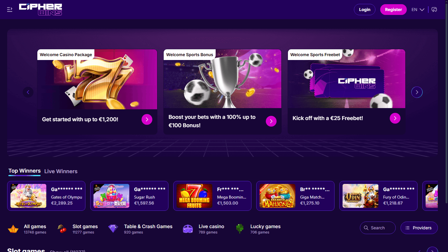 cipherwins_casino_homepage_desktop