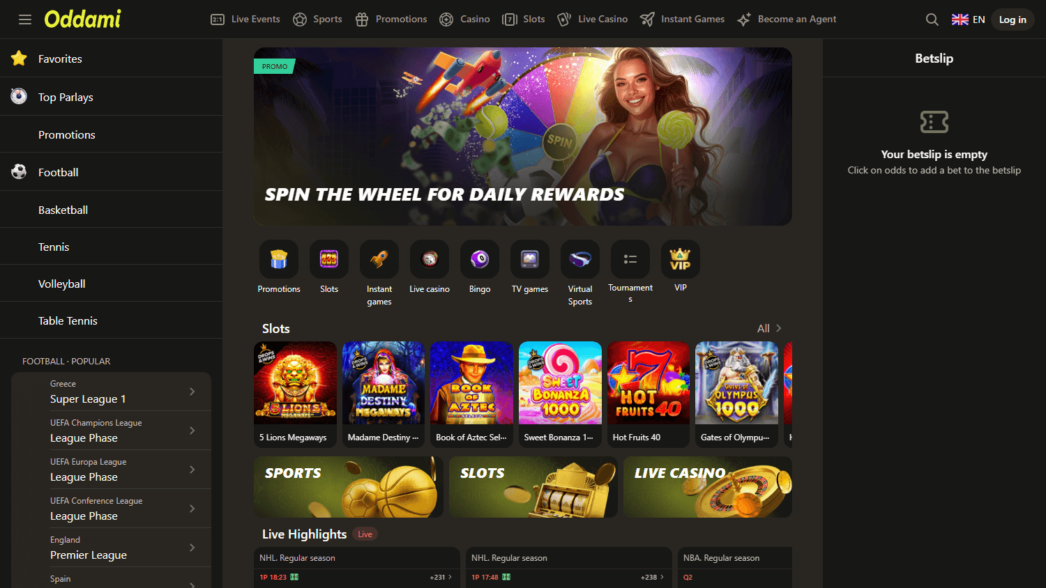 oddami_casino_homepage_desktop