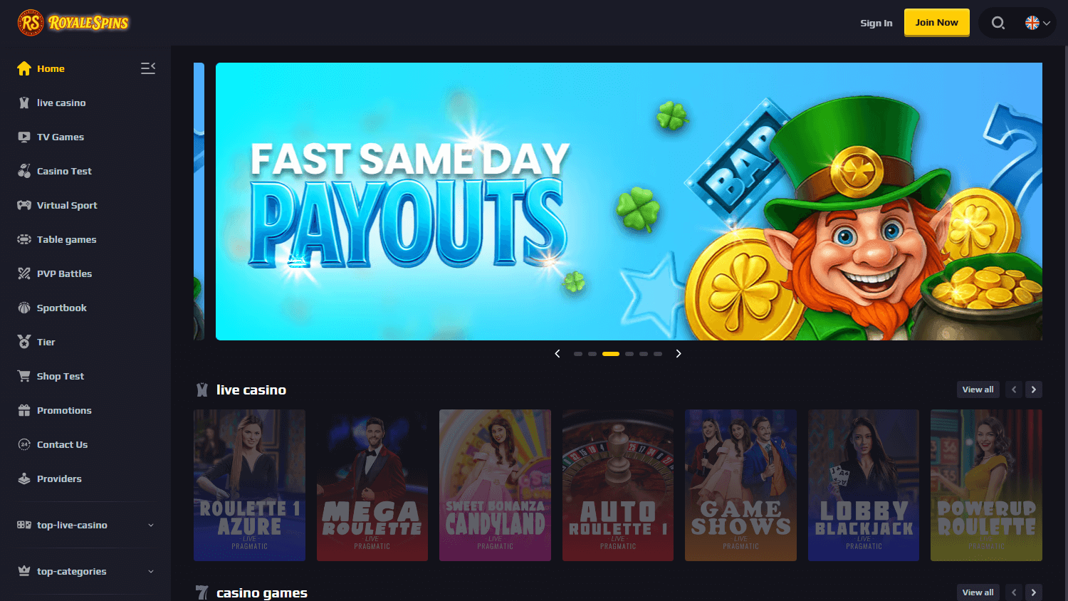 royale_spins_casino_homepage_desktop