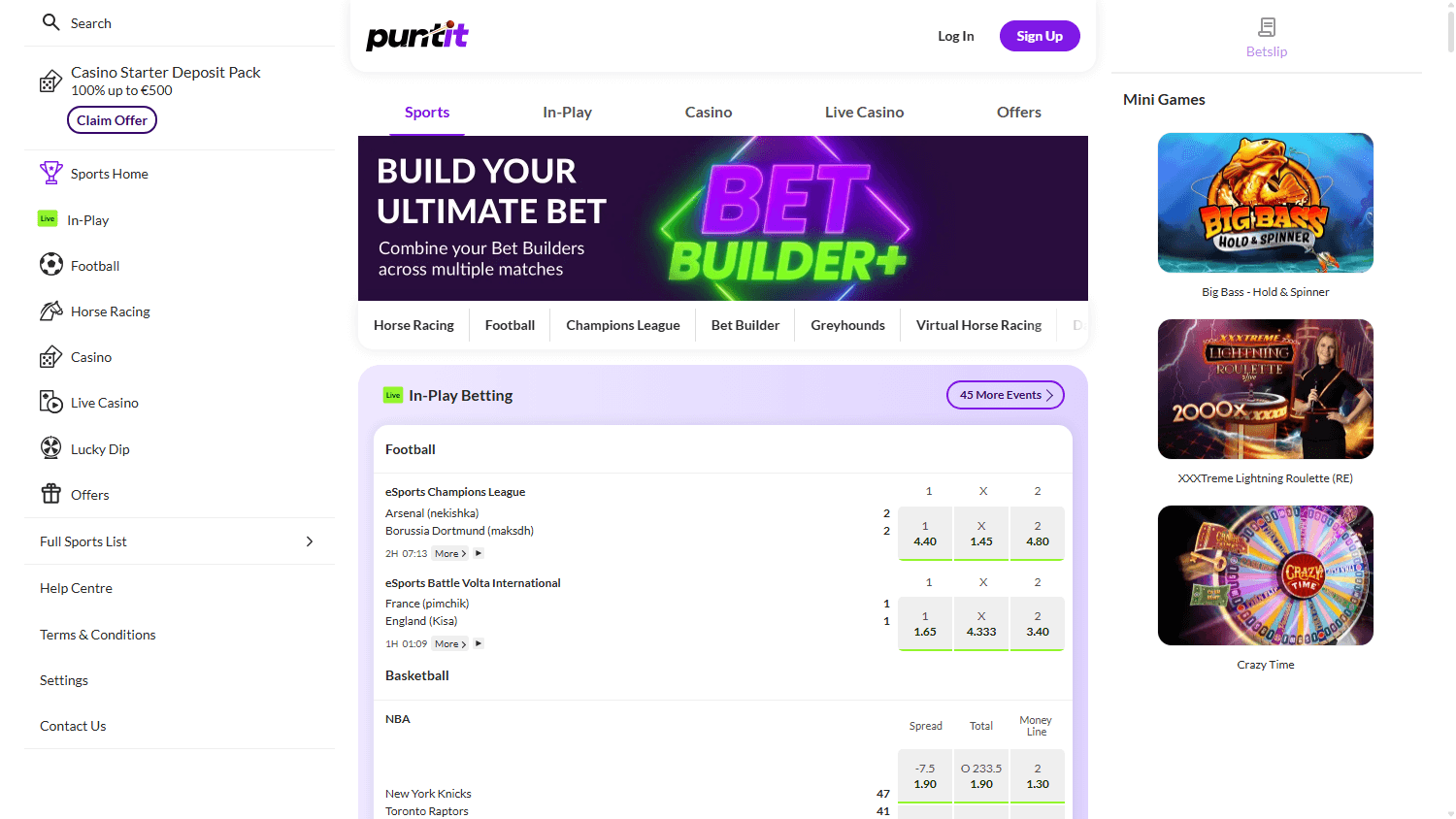 puntit_casino_ie_homepage_desktop