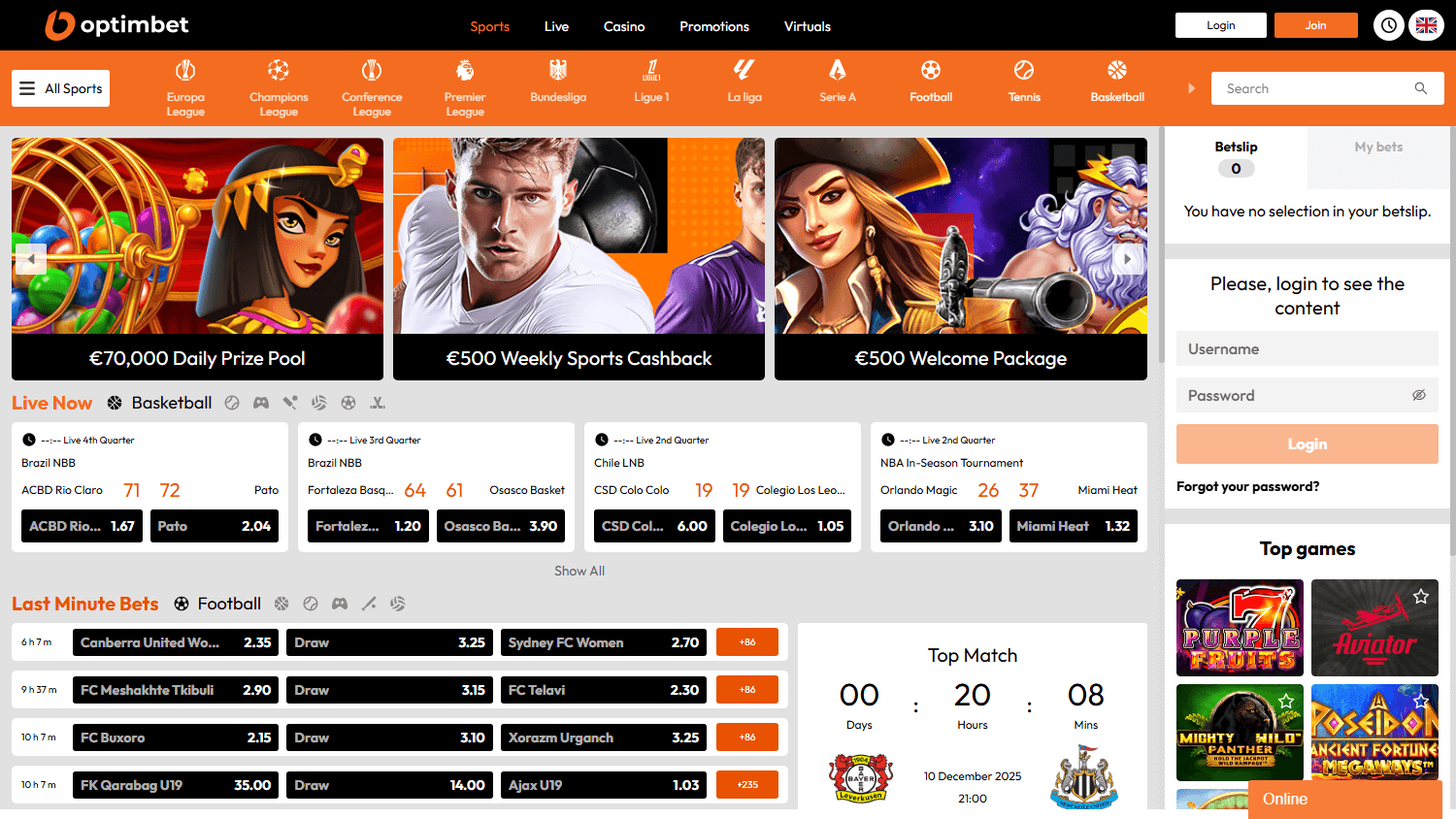 optimbet_casino_homepage_desktop