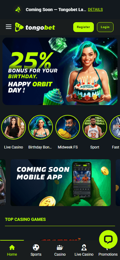 tongobet_casino_homepage_mobile