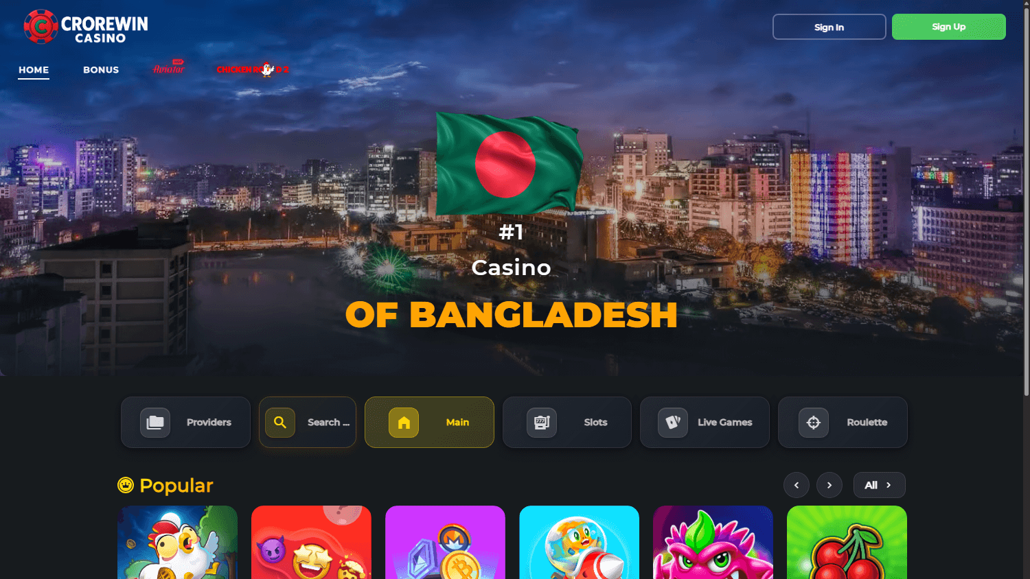 crorewin_casino_homepage_desktop