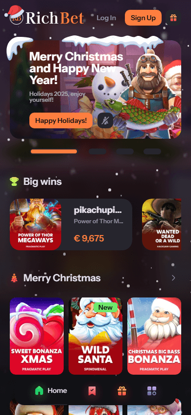 richbets_casino_homepage_mobile