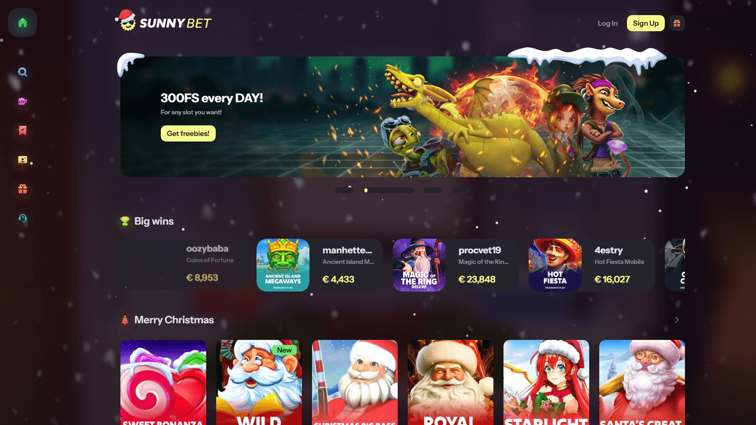sunnybet_casino_homepage_desktop