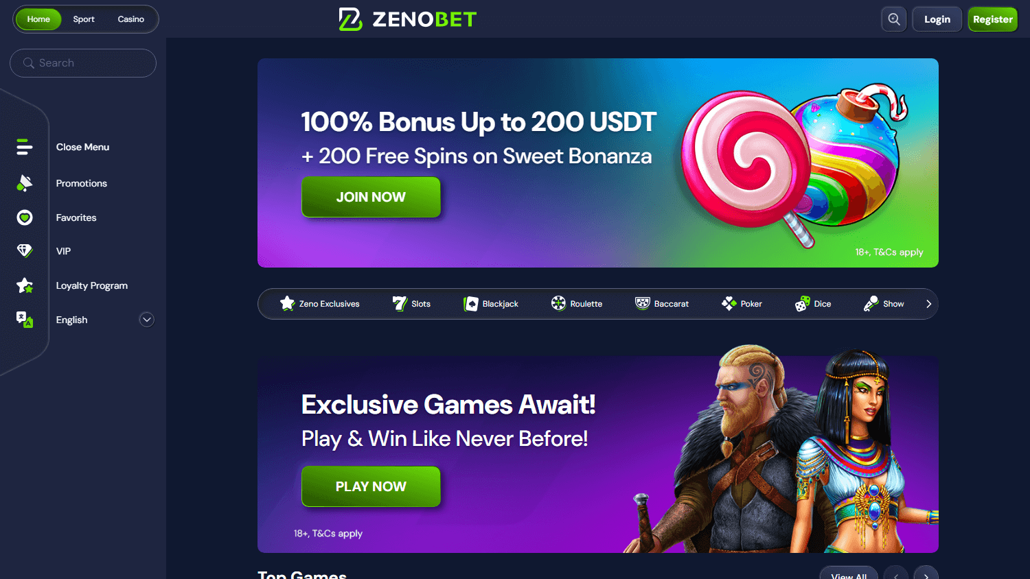 zenobet_casino_homepage_desktop