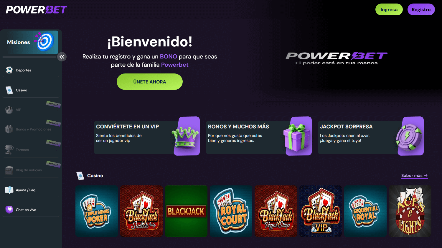 powerbet_casino_homepage_desktop