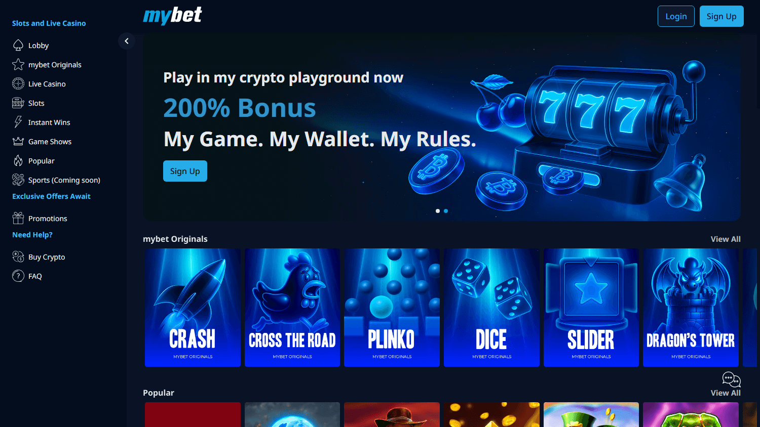 mybet_casino_homepage_desktop