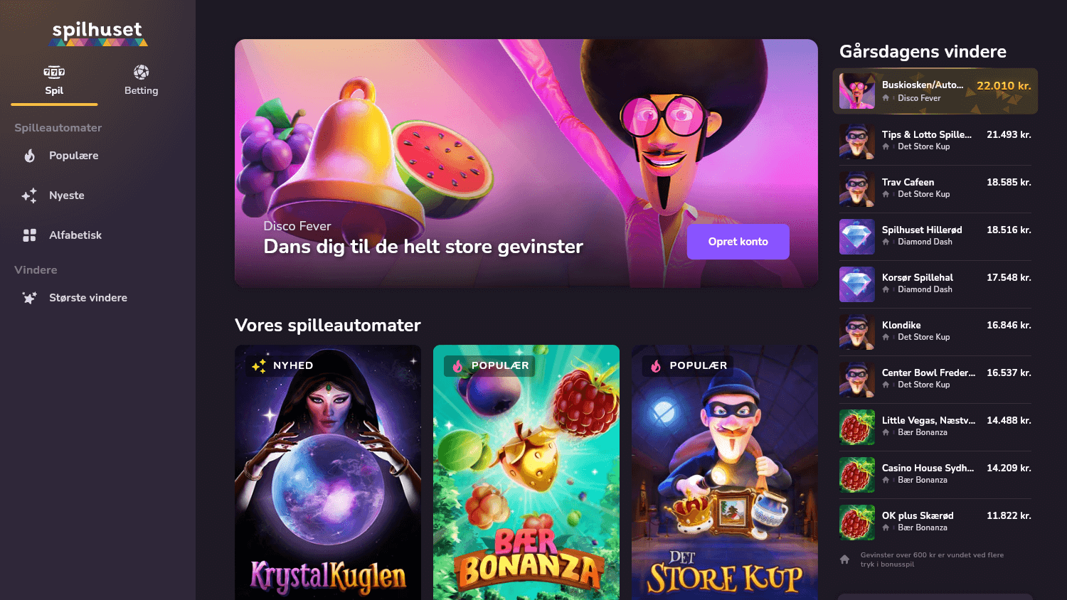 spilhuset_casino_homepage_desktop