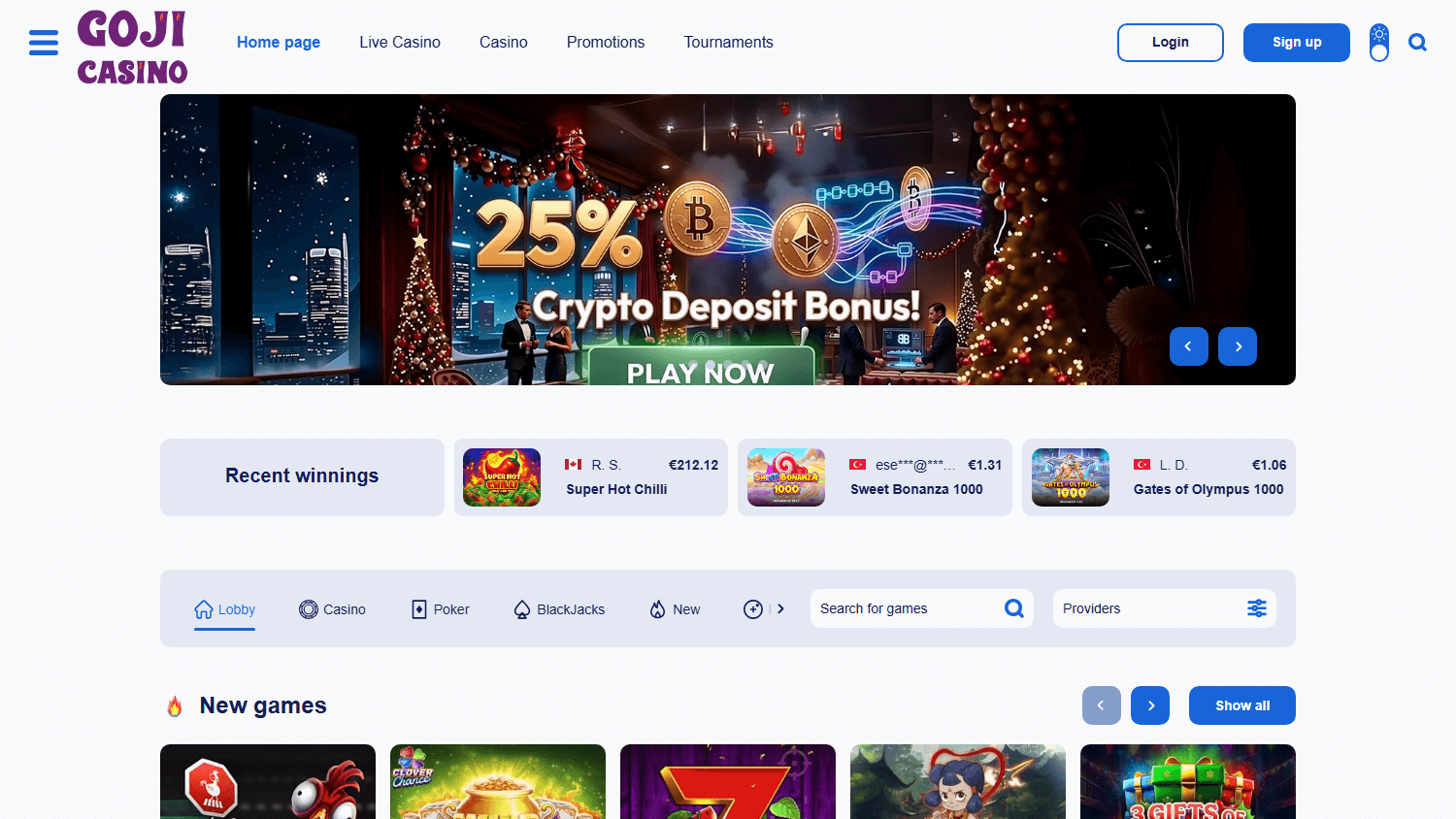 gojicasino_homepage_desktop