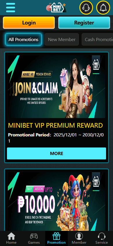 MINIBET_Casino_promotions_mobile