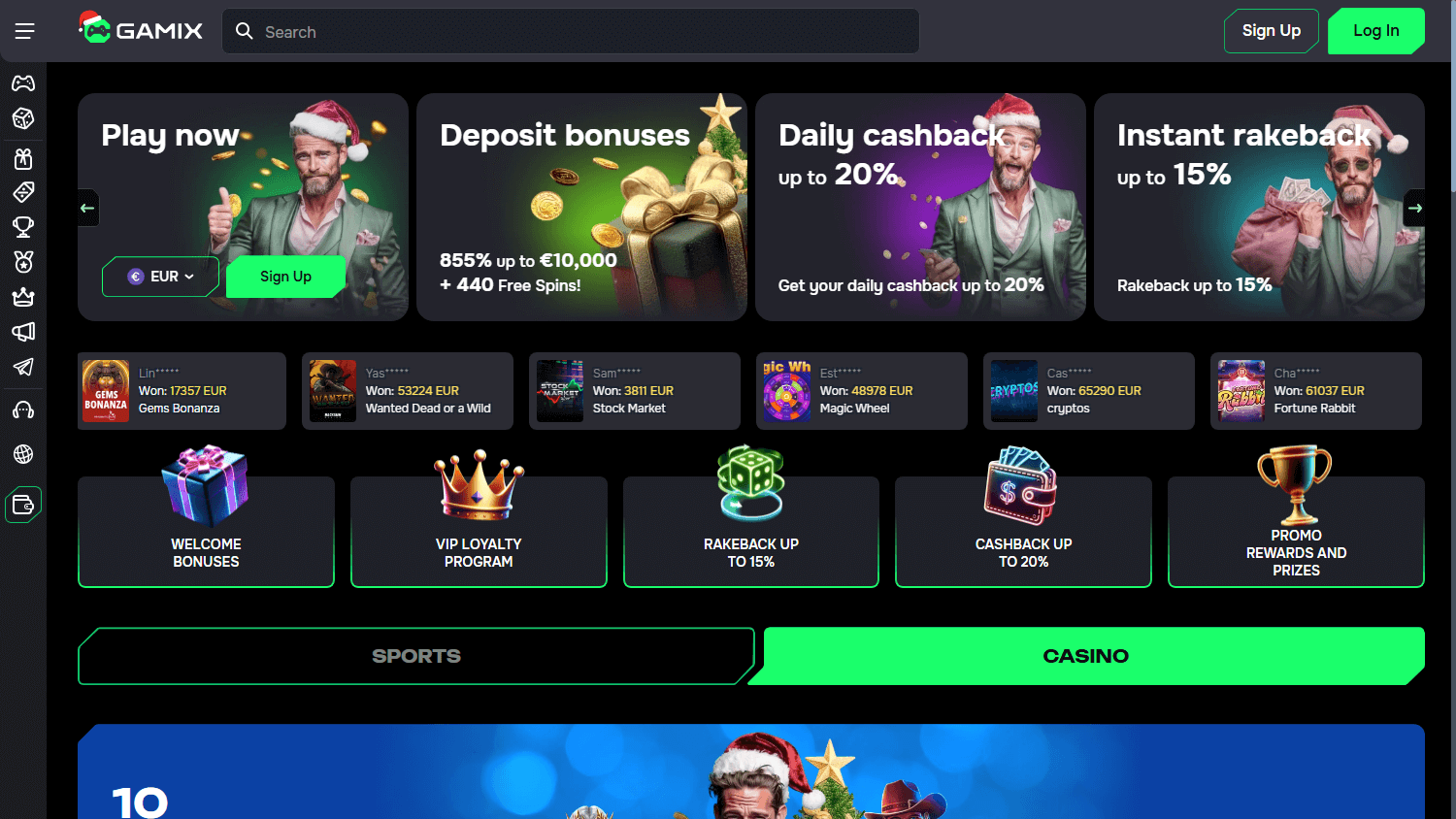 Gamix_Casino_homepage_desktop