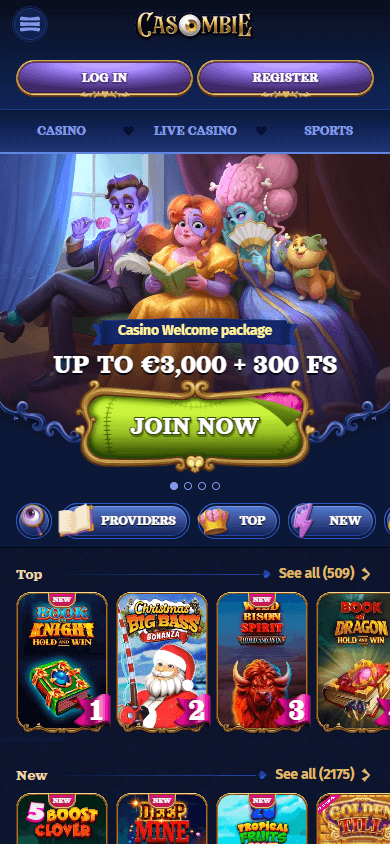 casombie_casino_homepage_mobile