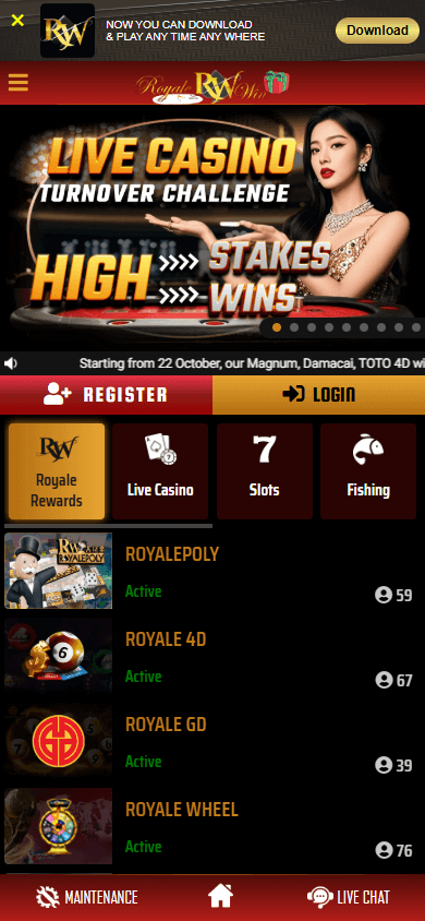 royalewin_casino_homepage_mobile