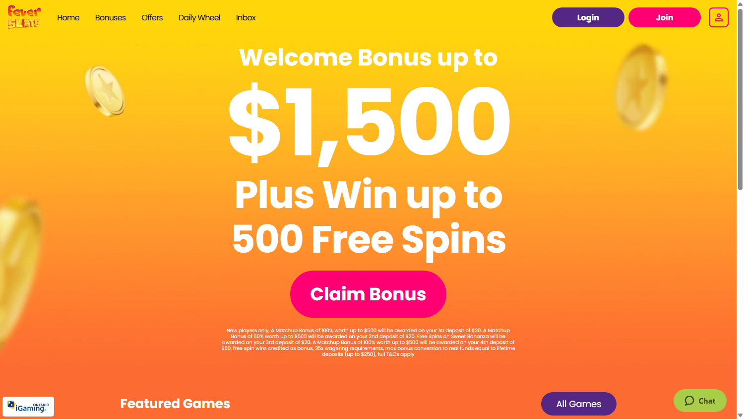 Fever_Slots_Casino_ON_homepage_desktop