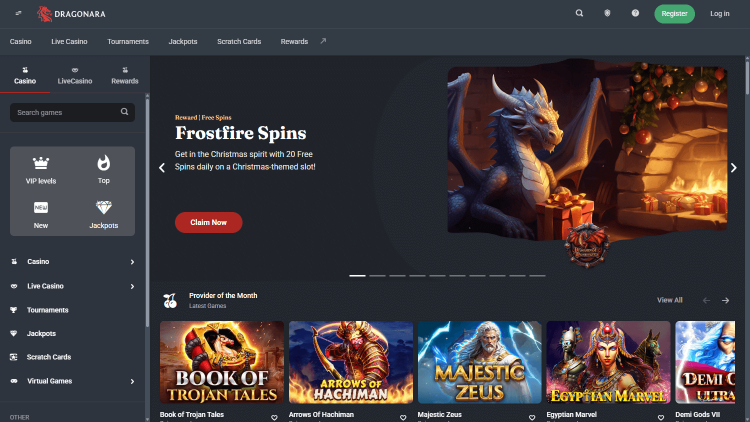 dragonara_casino_homepage_desktop