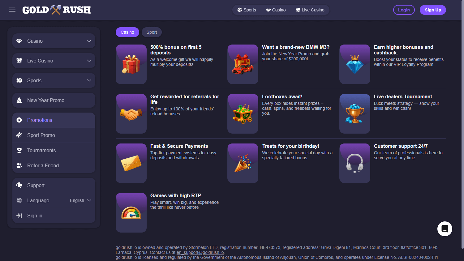 goldrush.io_casino_promotions_desktop