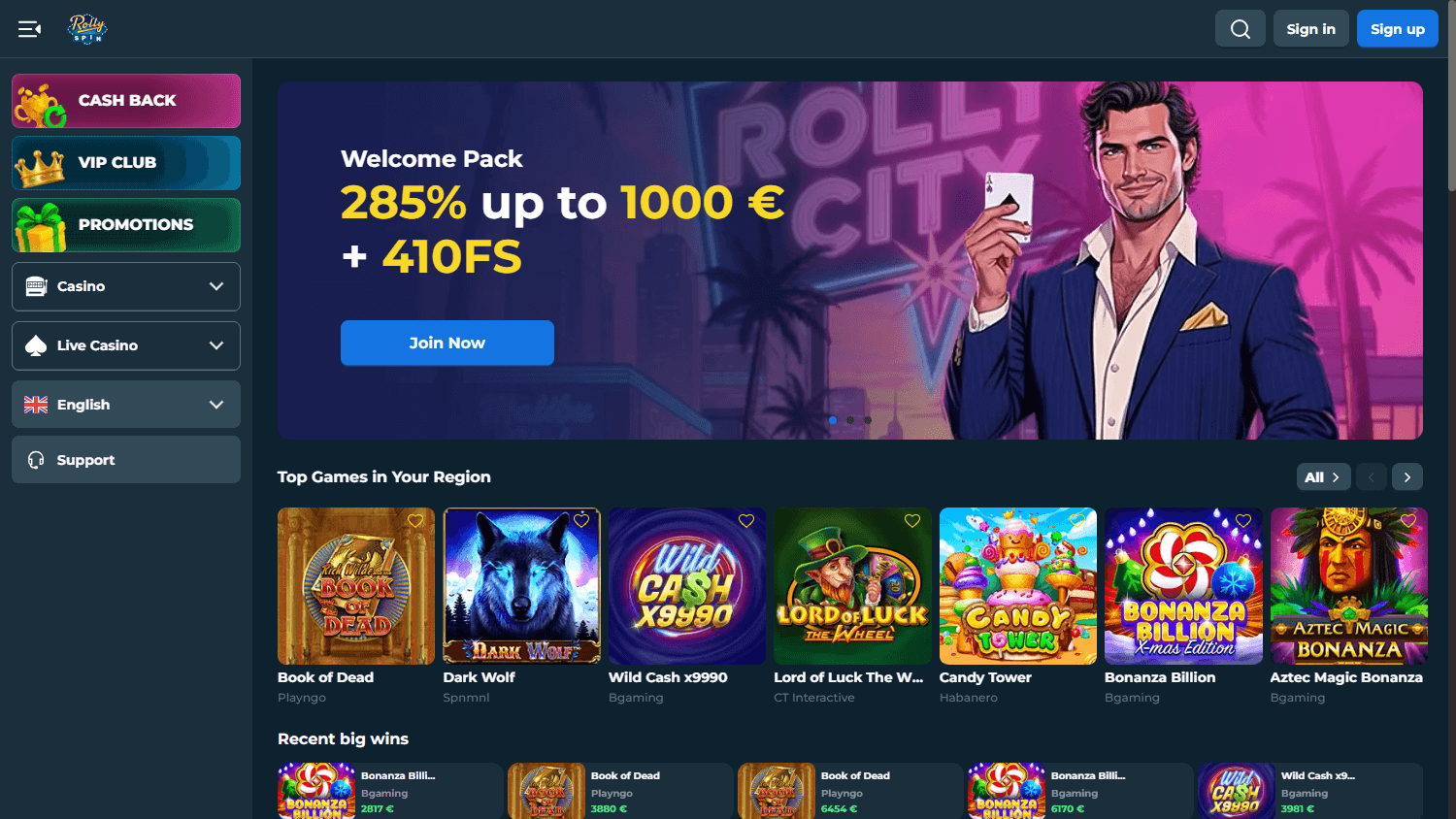 rolly_spin_casino_homepage_desktop