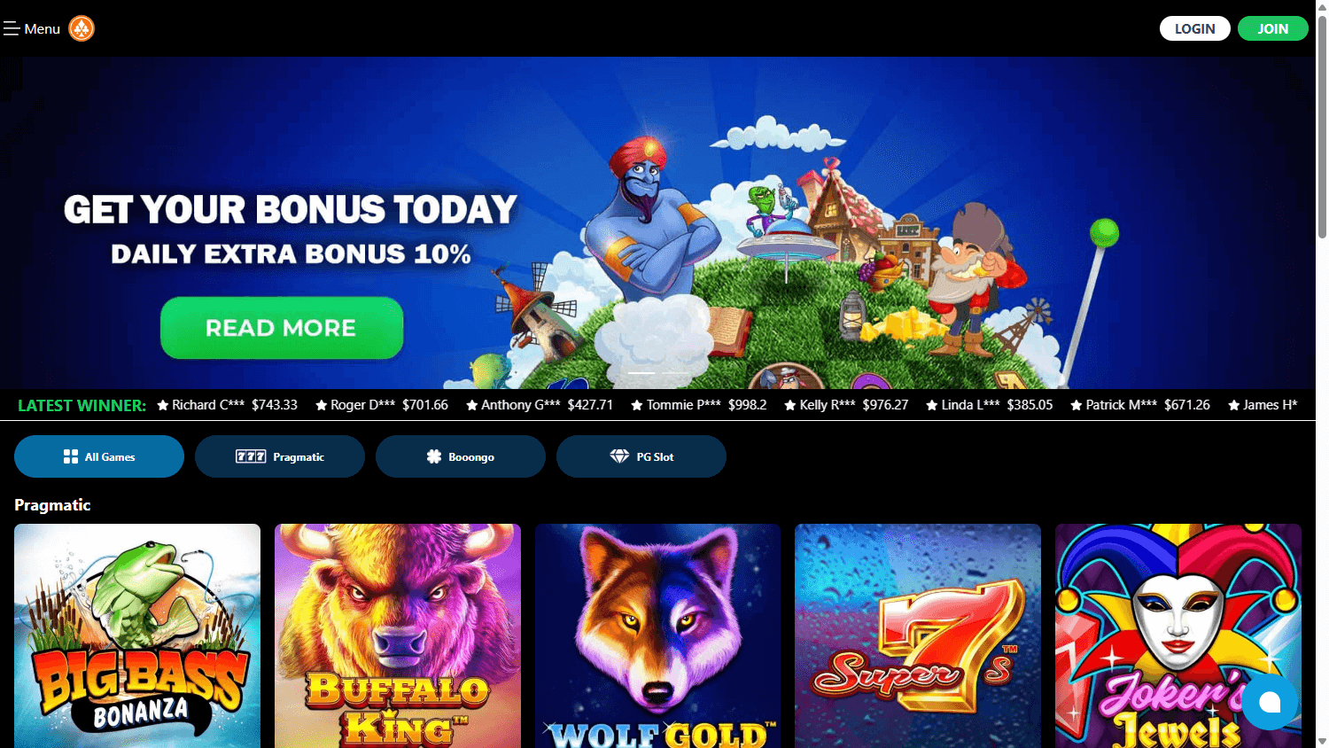 betflux_casino_homepage_desktop