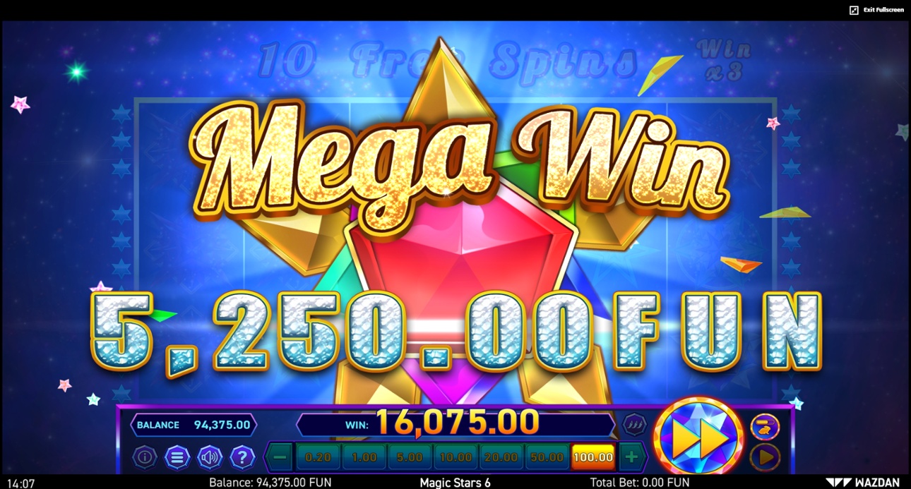Magic Stars 6 mega win