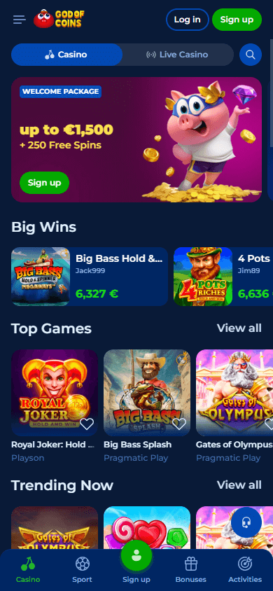 god_of_coins_casino_homepage_mobile