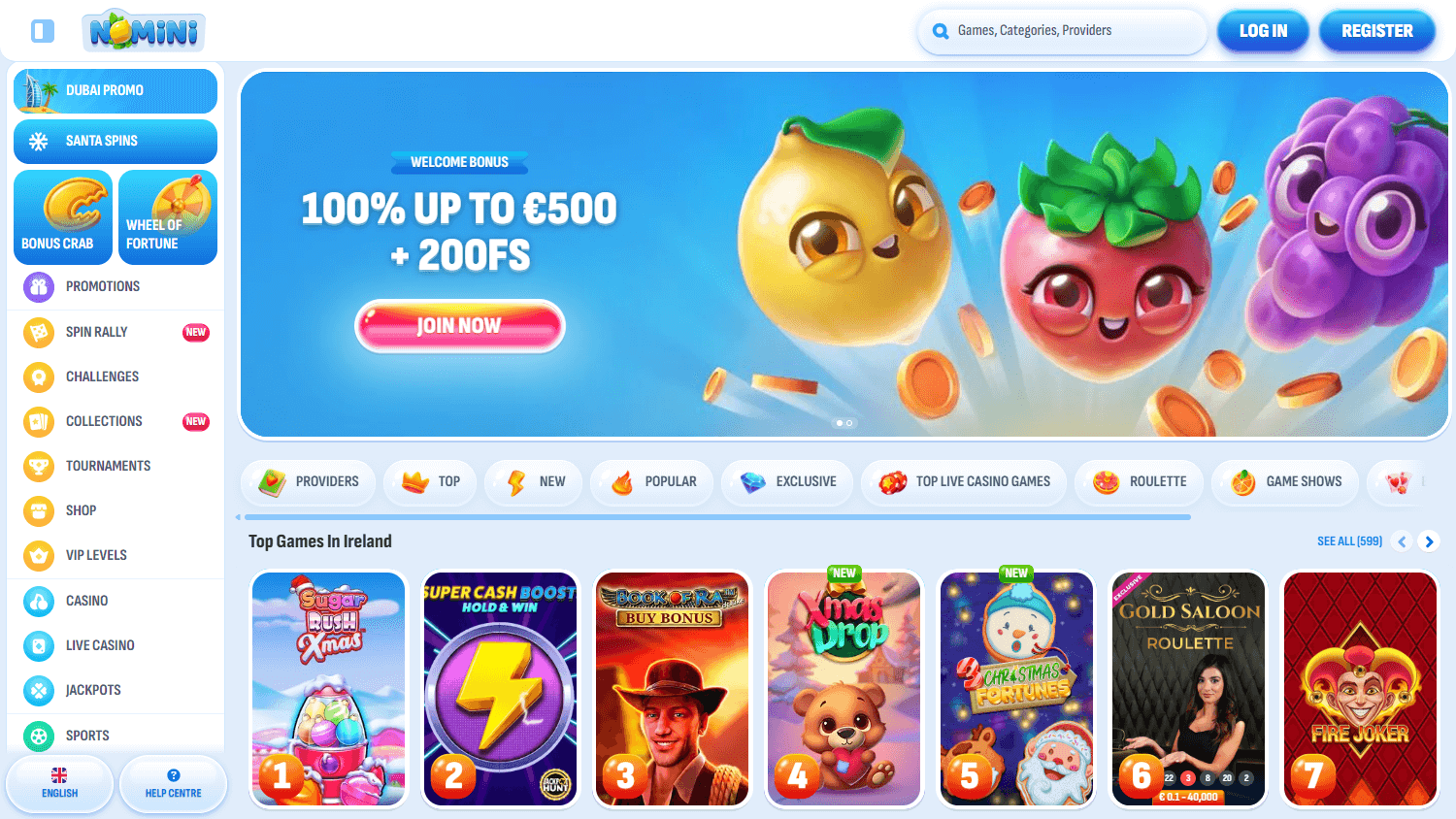 nomini_casino_homepage_desktop