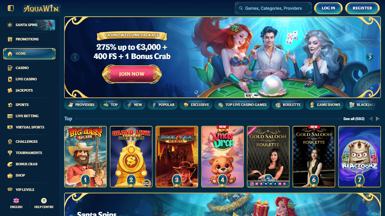 aquawin_casino_homepage_desktop