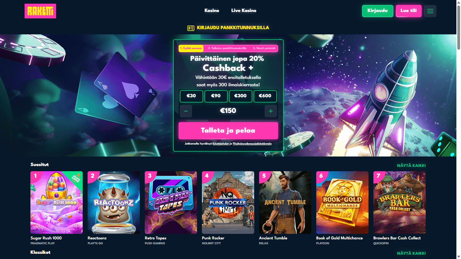 raketti_casino_homepage_desktop