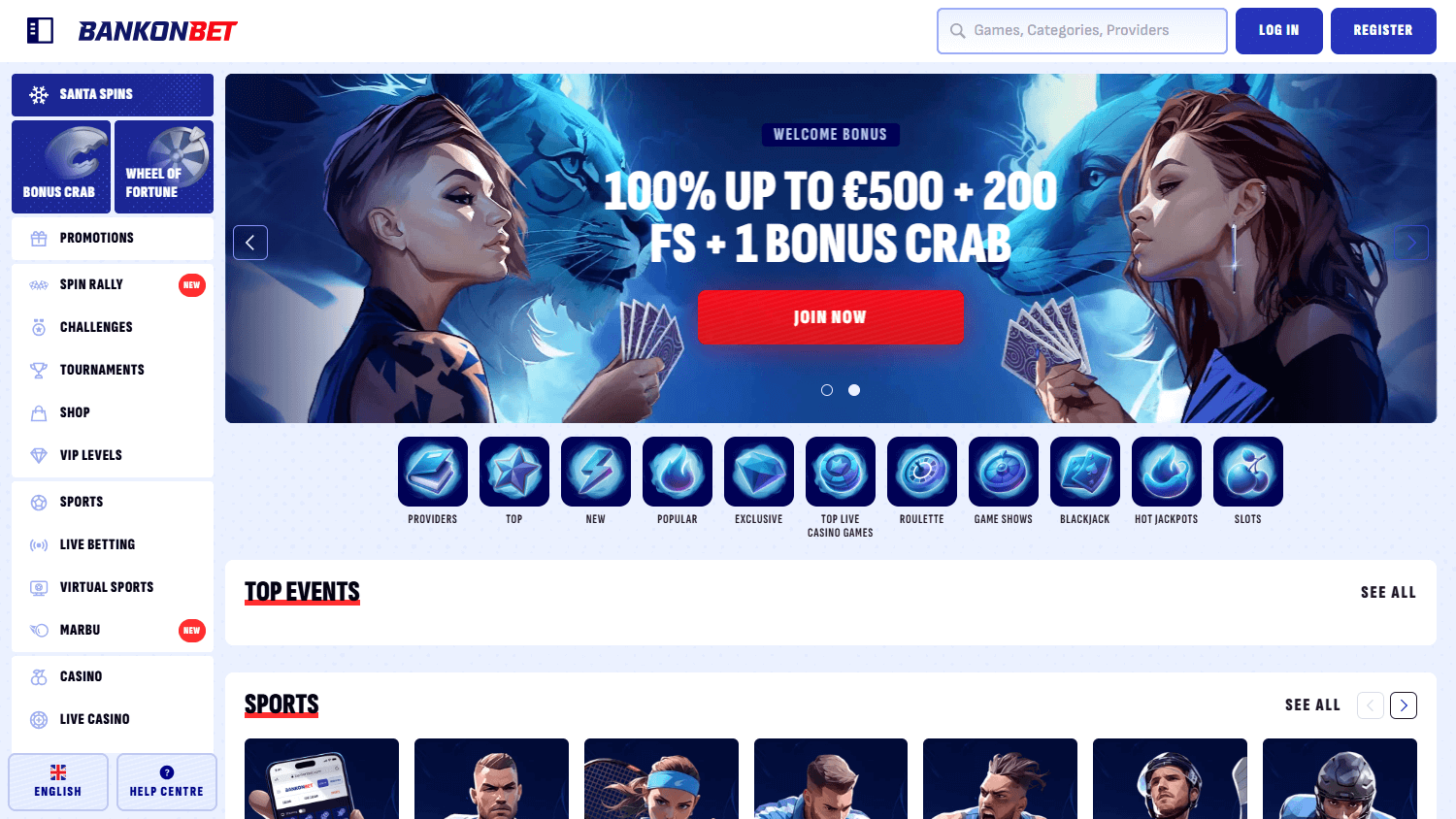 bankonbet_casino_homepage_desktop