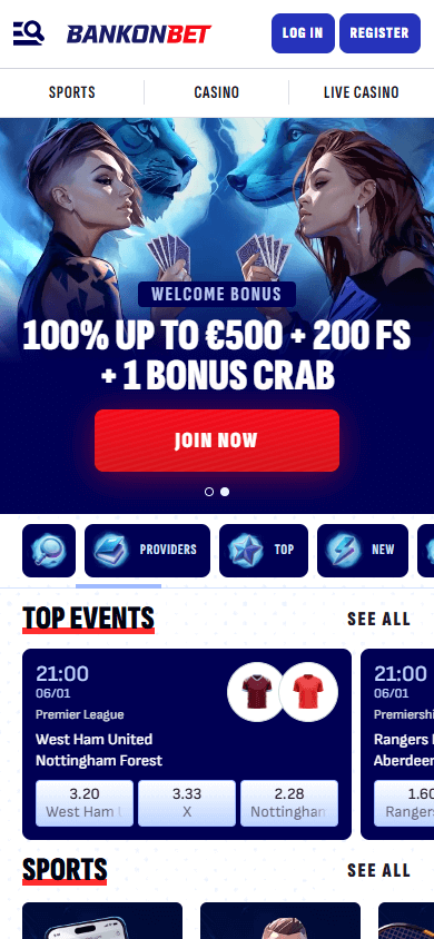 bankonbet_casino_homepage_mobile