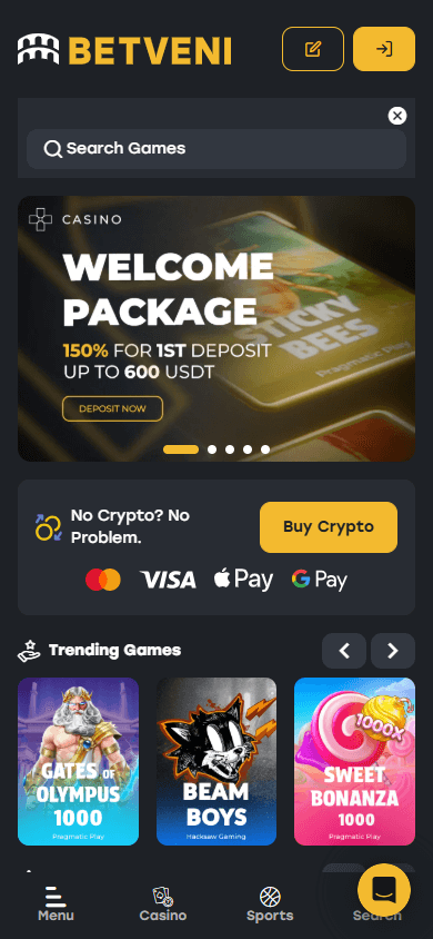 betveni_casino_homepage_mobile