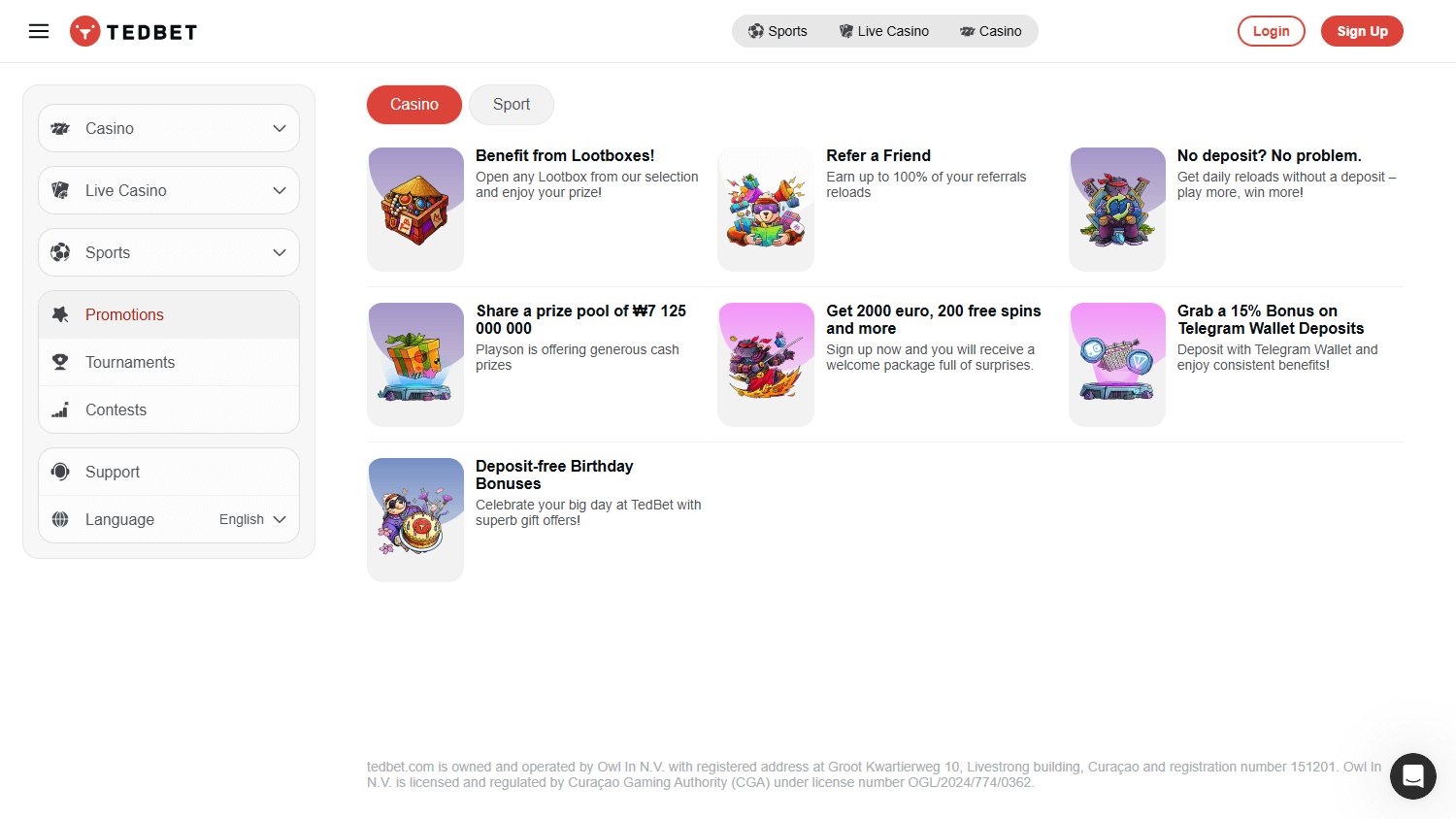 TedBet_Casino_promotions_desktop