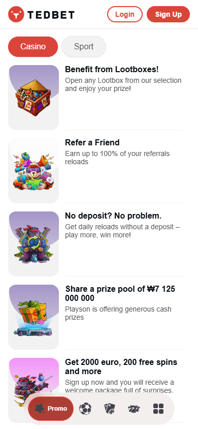 TedBet_Casino_promotions_mobile