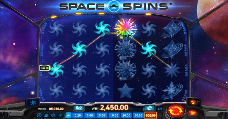 Space Spins - Space Pile feature