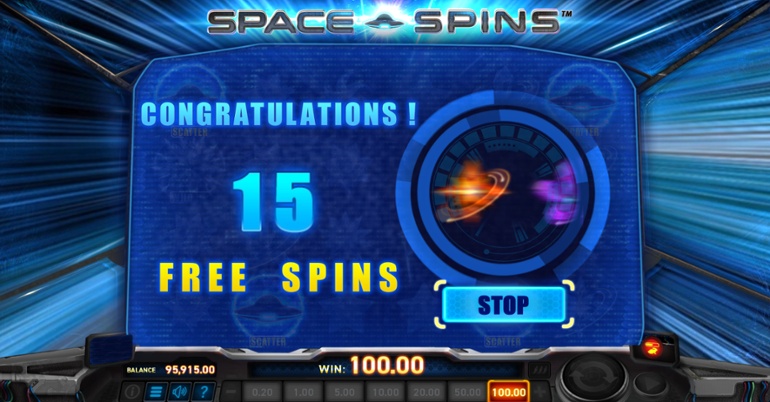 Space Spins free spins symbol selection