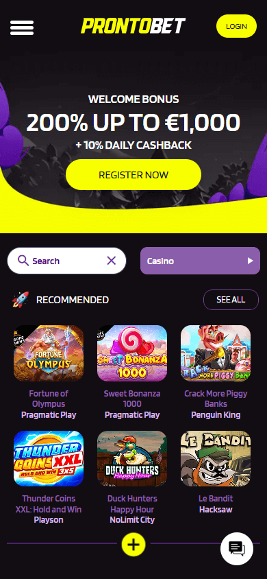 prontobet_casino_homepage_mobile