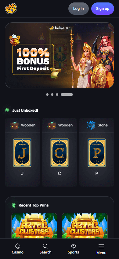 Jackpotter_Casino_homepage_mobile