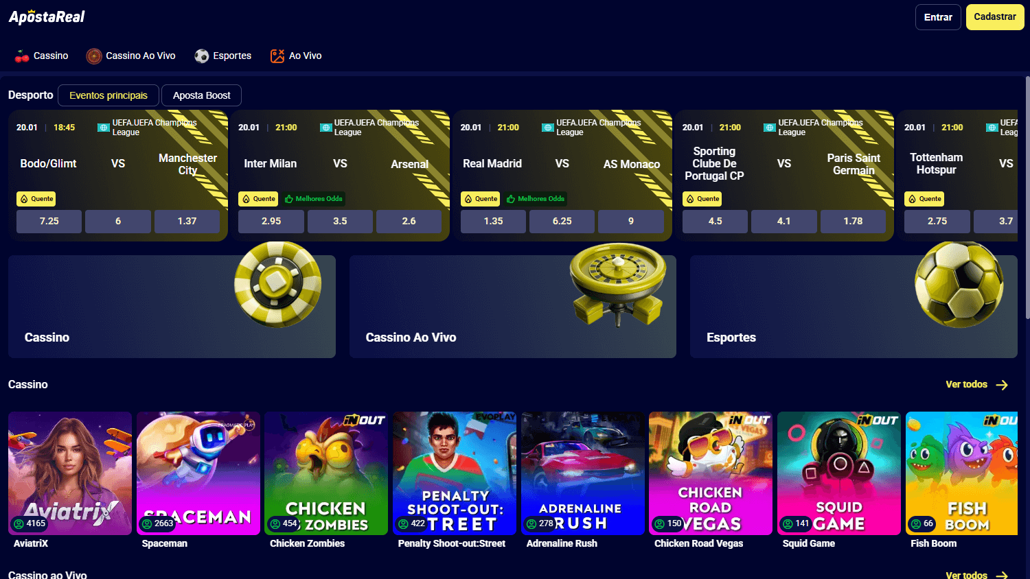 ApostaReal_Casino_homepage_desktop