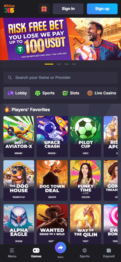 Africa365_Casino_game_gallery_mobile