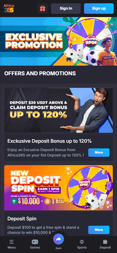 Africa365_Casino_promotions_mobile
