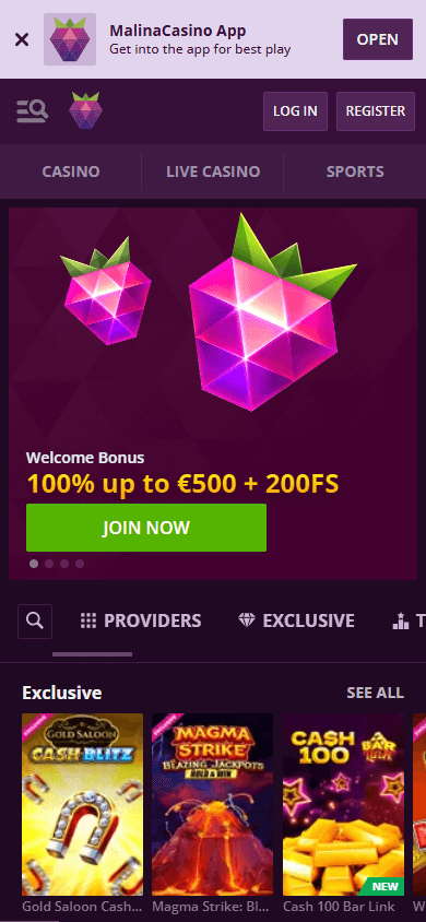 malina_casino_homepage_mobile
