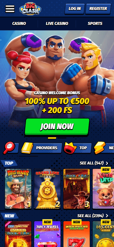 bigclash_casino_homepage_mobile